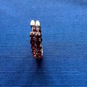 Inside/outside Garnet earrings